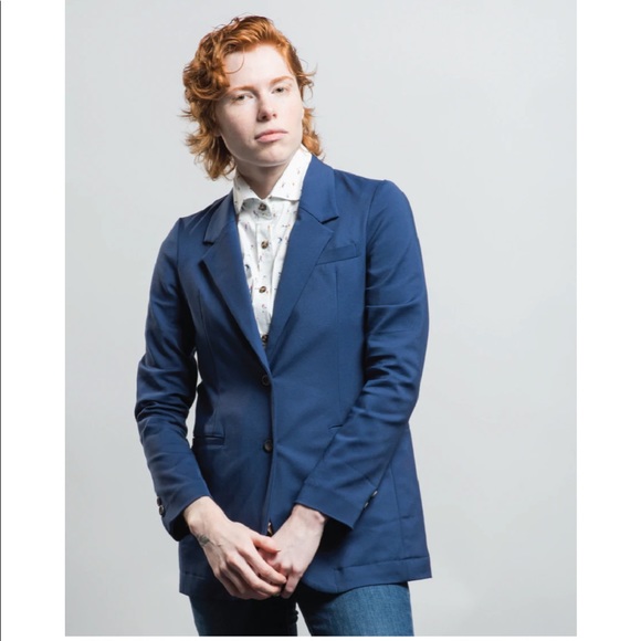 Peau de Loup 2-piece Royal Blue Suit - Picture 2 of 6